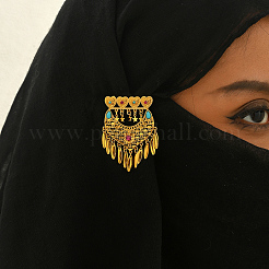 Элегантные броши в форме сердца в ближневосточном стиле из латуни GD0625