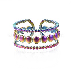 Полое манжетное кольцо из нержавеющей стали 304&nbsp;RJEW-N038-081