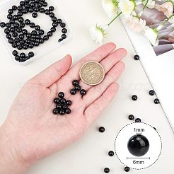 100 шт. круглые бусины из натурального турмалина класса А G-OC0003-03