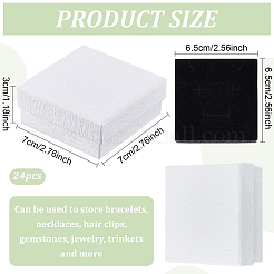 Квадратные подарочные коробки для хранения серег и ожерелья из крафт-бумаги&nbsp;LS-CON-WH0095-88B