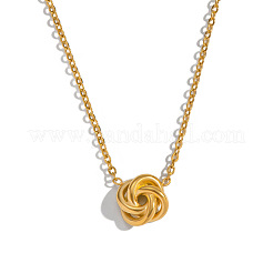 Минималистичные колье с подвеской в виде спирального цветка из нержавеющей стали 304 для женщин NO9171