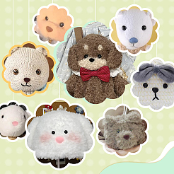 48 шт. 4 цвета 2 стиля треугольный смоляной и бархатный носик для рукоделия DOLL-PH0001-63