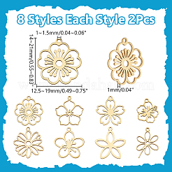 16 шт. 8 стиля подвески из нержавеющей стали 201&nbsp;STAS-WR0001-40