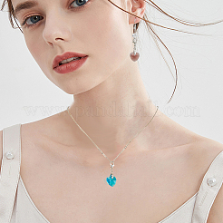 20 шт. 10-х цветные стеклянные подвесные украшения в форме сердца&nbsp;HJEW-HS00042