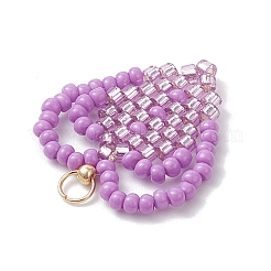 Подвески ручной работы из стеклянных бусин в форме сердца&nbsp;PALLOY-MZ00964-01