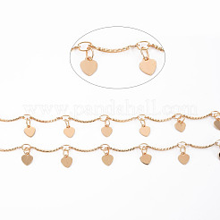 Латунная прутковая цепочка с зубчатыми краями ручной работы CHC-S012-093