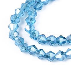 Стеклянные бусины с гальваническим покрытием &nbsp;EGLA-J026-3mm-H09-01