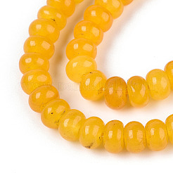 Окрашенные природные белый нефрит бисер пряди&nbsp;G-T139-59A-07