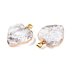 Подвески из светло-золотого латунного стекла&nbsp;GLAA-N001-24A