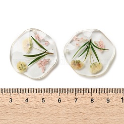 Подвески из прозрачной смолы с сухоцветами&nbsp;LS-RESI-A043-04A