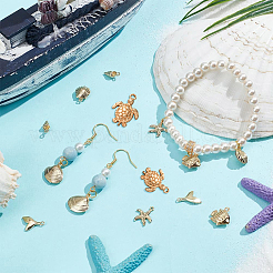 14 шт. 7 стиля латунных подвесок на морскую тематику&nbsp;FIND-PH0022-95