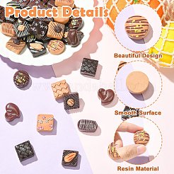 Кабошоны из смолы 42шт 21 цветов&nbsp;RESI-CJ0005-05