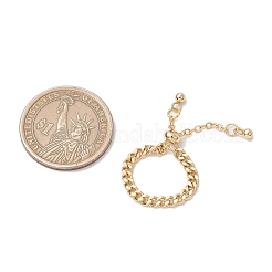 Регулируемые латунные витые панцирные цепочки кольца для женщин RJEW-JR00862