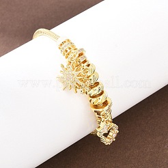 Браслеты из латуни с микропаве&nbsp;BJEW-F528-04G