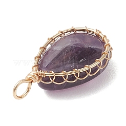 Подвески из натурального аметиста &nbsp;PALLOY-JF04776-03