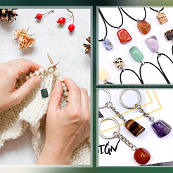 Украшение подвески самородками из драгоценных камней HJEW-AB00382