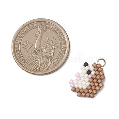 2 шт. 2 стиля подвесок-яблок и ежик из бисера PALLOY-MZ01094