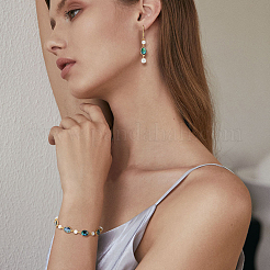 10 шт. латунные подвески-подвески в форме овала из натуральной ракушки пауа&nbsp;KK-BC0014-86