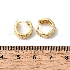 Латунные серьги-кольца из прозрачного кубического циркония&nbsp;EJEW-Z149-02G