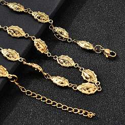 Ожерелья из нержавеющей стали 304 с цепочкой в виде божьей коровки для женщин и мужчин NJEW-K249-21B-G