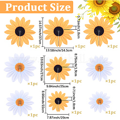 1 пакет бумажного веера в виде подсолнуха&nbsp;DIY-SP0006-49
