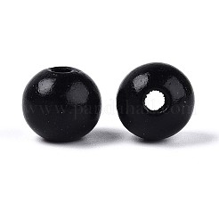 Круглые бусины из натурального дерева схима&nbsp;WOOD-A018-12mm-03-1