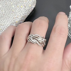 Латунные микро проложить пальцев кольца кубического циркония&nbsp;FS-WG45EDE-02