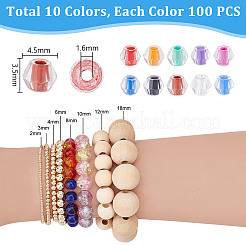 10 набор двухцветных прозрачных стеклянных бусин GLAA-PH0003-34