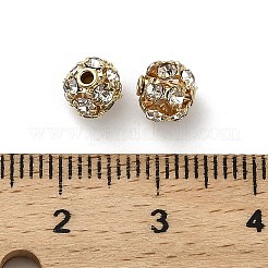 6 мм латунные хрустальные бусины со стразами&nbsp;KK-S519-01A-01G