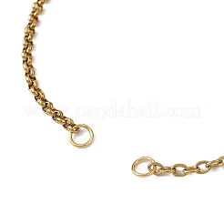 Изготовление браслета-цепочки Rolo из нержавеющей стали 304&nbsp;AJEW-JB01459-01