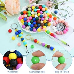 20шт круглые силиконовые фокусные бусины SIL-SZ0003-20A