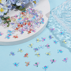 180шт 6 цвета прозрачные кабошоны из смолы RESI-DR0001-07