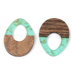 Подвески из прозрачной смолы и ореха RESI-S389-014A-B02