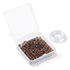 100шт 8мм натуральный дымчатый кварц круглые бусины&nbsp;DIY-LS0002-06