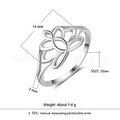 Кольца для пальцев из стерлингового серебра с цветком 925 FS-WG1E6A3-02