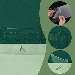 Прозрачная акриловая наклонная полка для хранения сережек EDIS-WH0001-04D