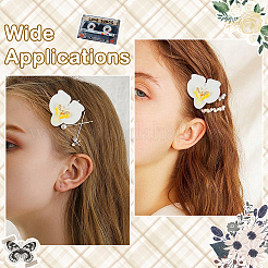 20шт шелковая ткань искусственный цветок фаленопсис&nbsp;AJEW-SP0003-55B