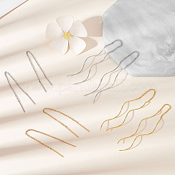 4 пара 4-х стилевых сережек-кисточек из нержавеющей стали EJEW-AN0002-91