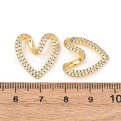 Латунь микро проложить кубического циркония соединительные кольца KK-G543-18G-03