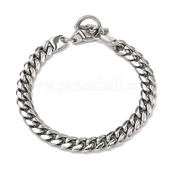 Браслеты из кубинской цепочки из нержавеющей стали 304 для женщин&nbsp;BJEW-G779-03P