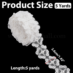 5 ярд полиэстеровой цветочной кружевной ленты для отделки OCOR-WR0001-92