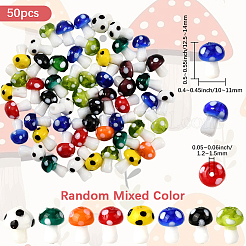 50 шт. нити бусин лэмпворк ручной работы в виде гриба LAMP-LT0001-06A