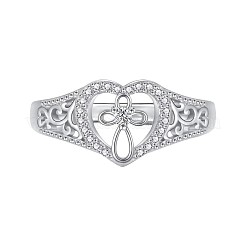 925 перстень из стерлингового серебра с микропаве из прозрачных кубических цирконий для женщин FS-WG35926-04