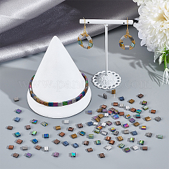 500шт 10 цвета гальванических стеклянных бусин SEED-PH0002-61