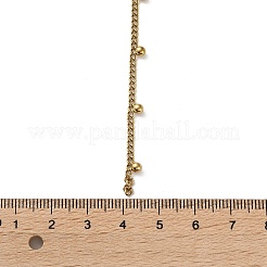 304 нержавеющая сталь шарик кисточка витая цепочка y ожерелья для женщин NJEW-Z085-01G