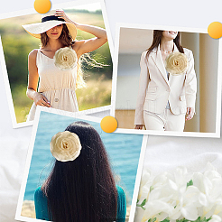 1 шт. броши-цветы из полиэстера&nbsp;JEWB-CN0001-08D