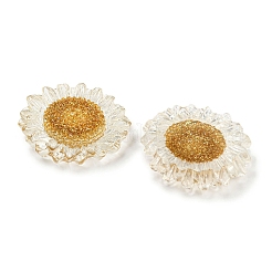 Прозрачные цветочные кабошоны из смолы&nbsp;RESI-H151-04A