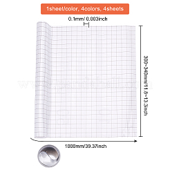 4 лист 4-х цветной прозрачной самоклеящейся пленки ПВХ DIY-BC0004-65