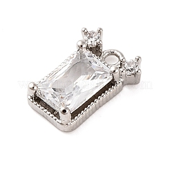 Латунные подвески из прозрачного кубического циркония&nbsp;LS-KK-Z051-01P-01