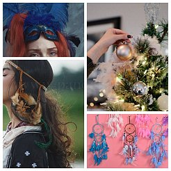 Кисточка из страусиных перьев большая подвеска&nbsp;FIND-S302-08H